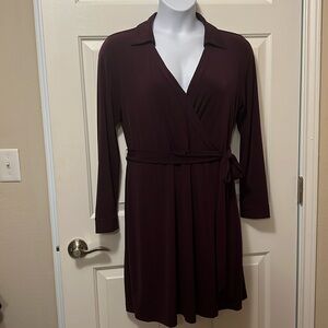 Calvin Klein knit purple dress, size 16